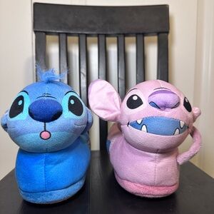 Blue and Pink Stitch Plush Pair